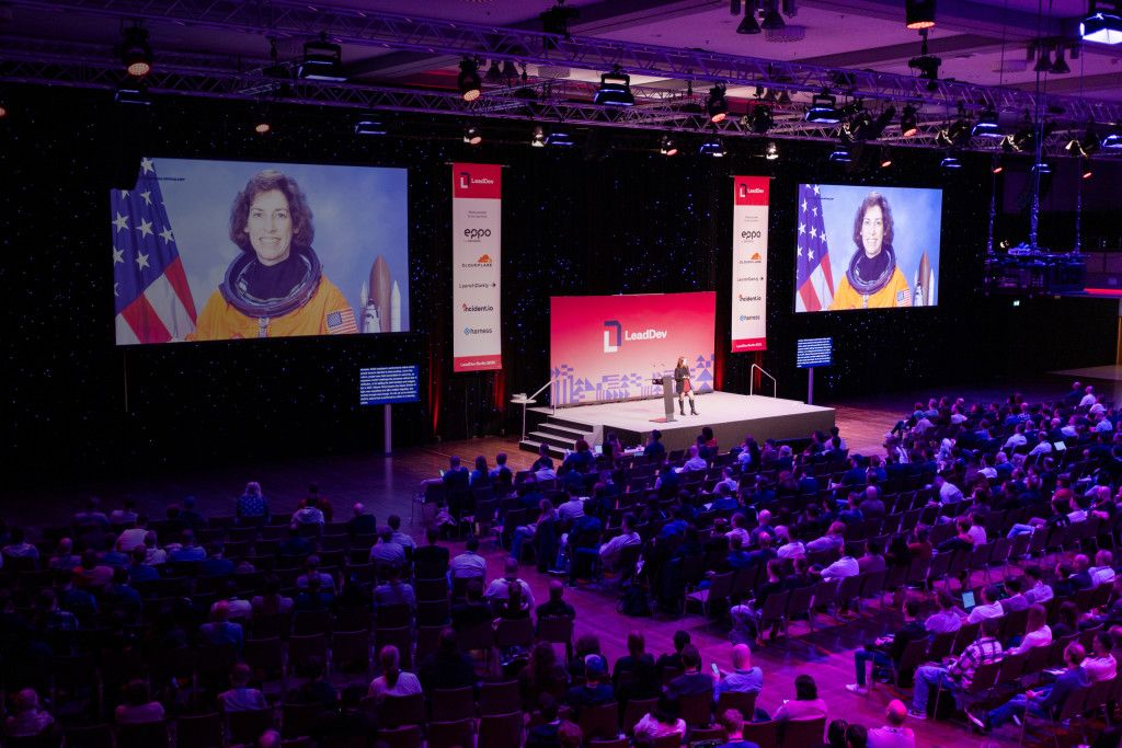 LeadDev Berlin main stage with a full audience